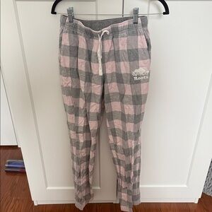 Roots Women Pink and Gray Pajama pants